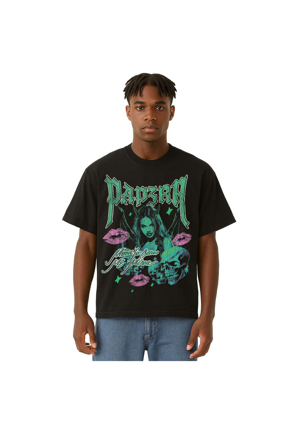 “COMO ME MIRA” Graphic Tee (Black)