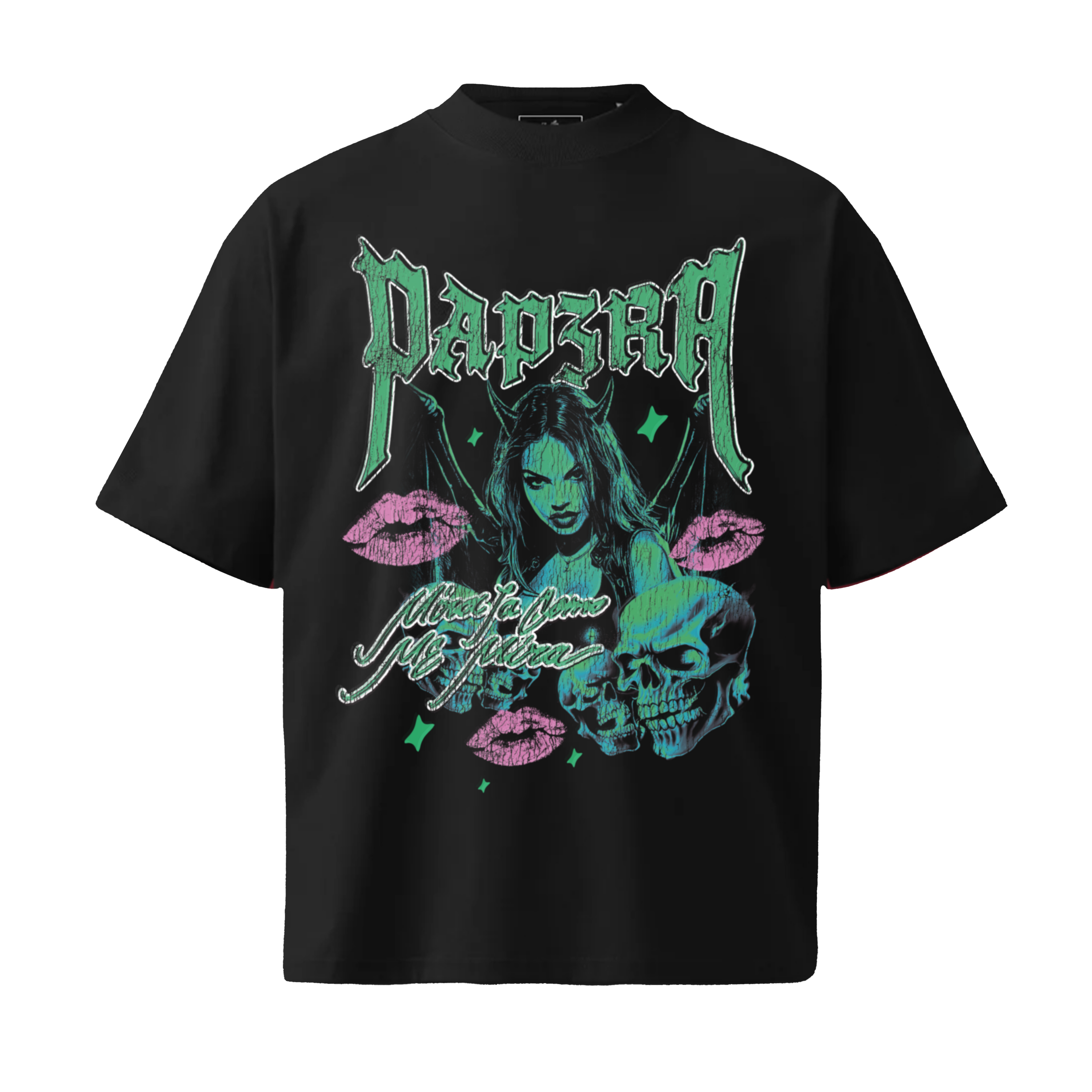 “COMO ME MIRA” Graphic Tee - Black