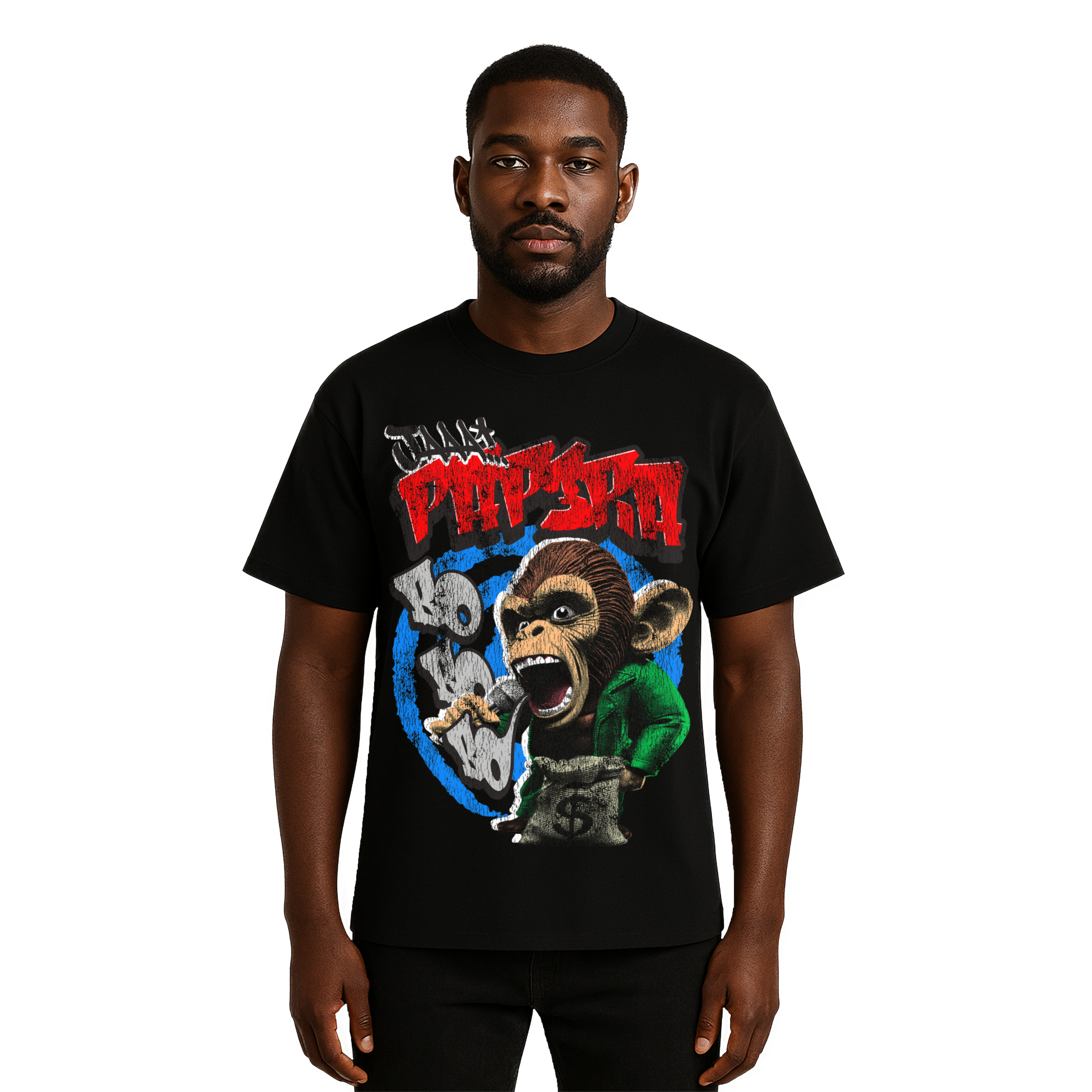 “JAA! PAPERA” Graphic Tee - Black